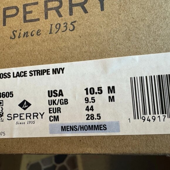 Men's Sperry Boat shoes size 10.5 Navy 2 eye - Picture 8 of 8